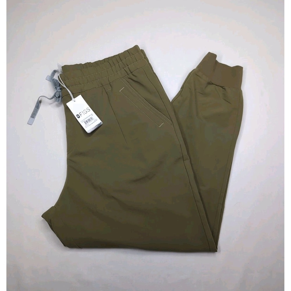 New FIGS Women 2XL Tatu High Waisted Slim Cargo Jogger Moss Green PO 4370 Scrubs